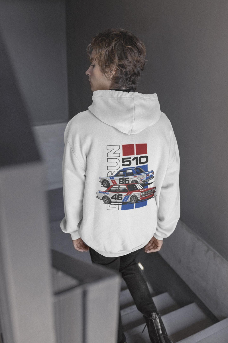 Datsun 510 Racing Hoodie | Men’s Streetwear Cotton-Blend Sweatshirt