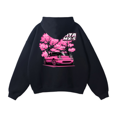 Mazda Miata MX-5 Hoodie | Cherry Blossom JDM Car Enthusiast Streetwear | Automotive Gift Sweatshirt