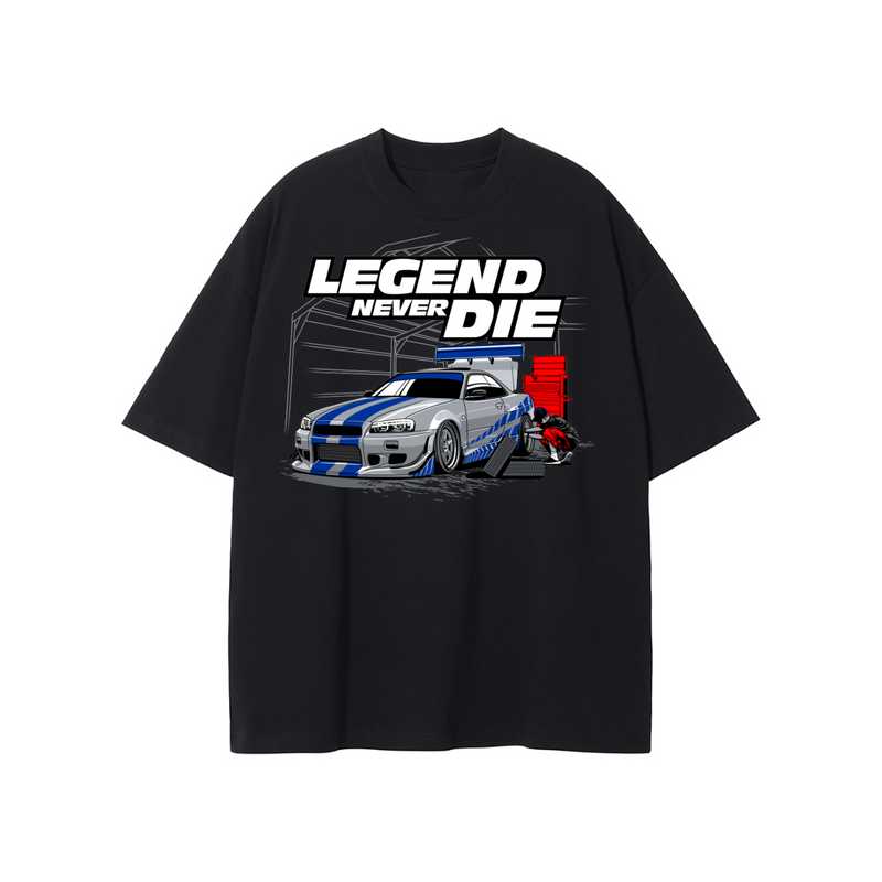 Nissan Skyline R34 Legend Never Die Oversized T-Shirt