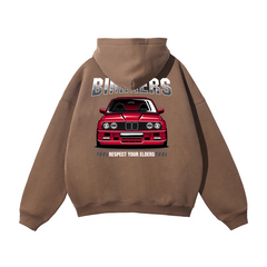 BMW “Respect Your Elders” Hoodie | Bimmers Car Enthusiast Streetwear | Chrome and Cotton Automotive Sweatshirt