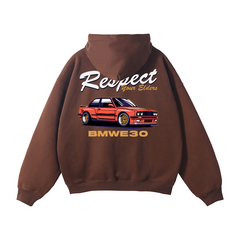 BMW E30 "Respect Your Elders" Hoodie | Car Enthusiast Streetwear