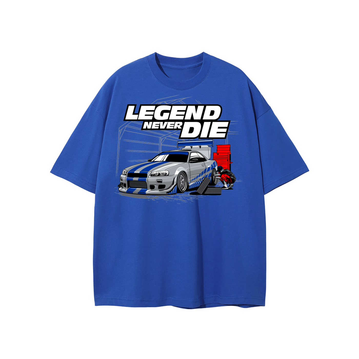 Nissan Skyline R34 Legend Never Die Oversized T-Shirt