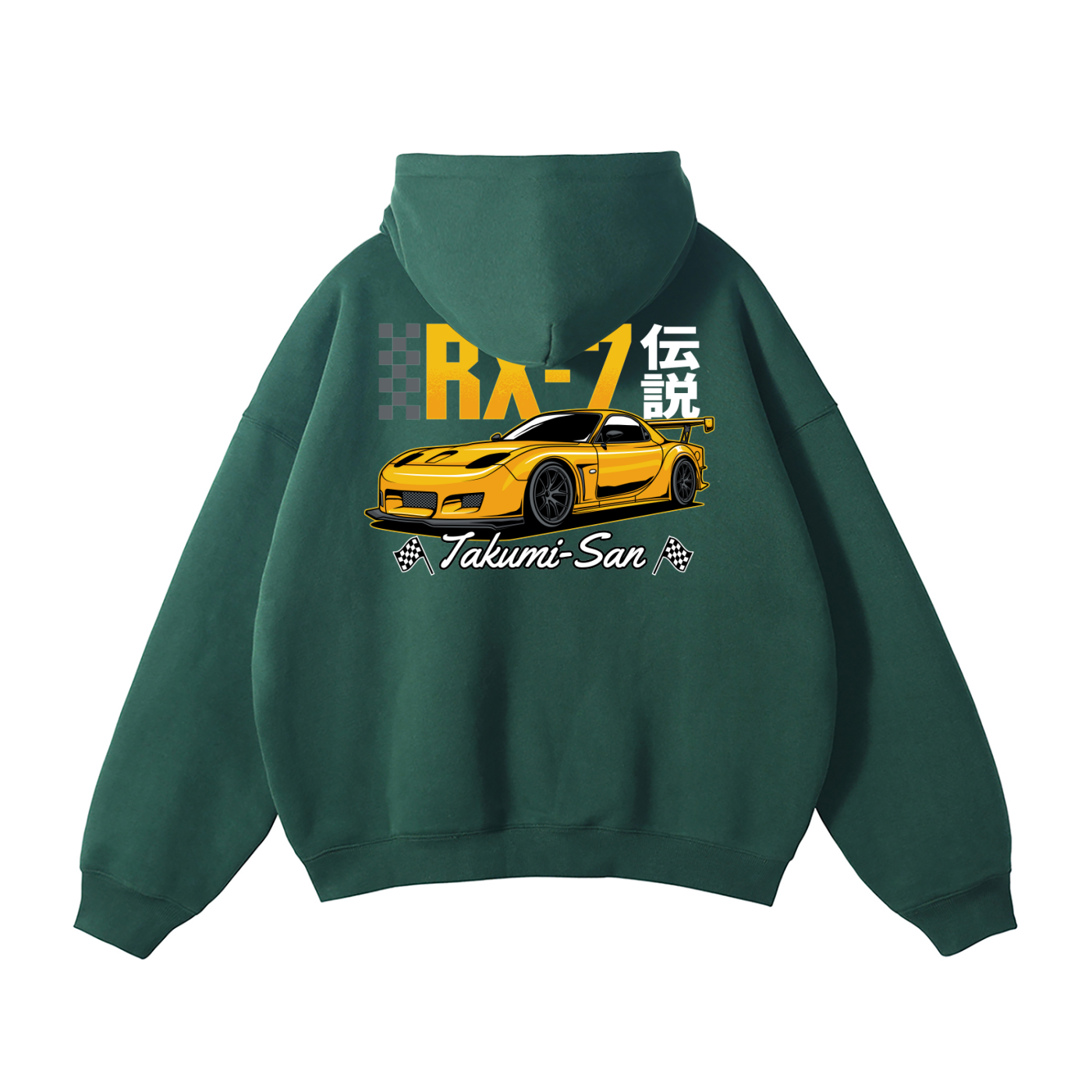 Mazda RX-7 Hoodie | JDM Rotary Legend Streetwear Pullover | Takumi-San Car Enthusiast Sweatshirt