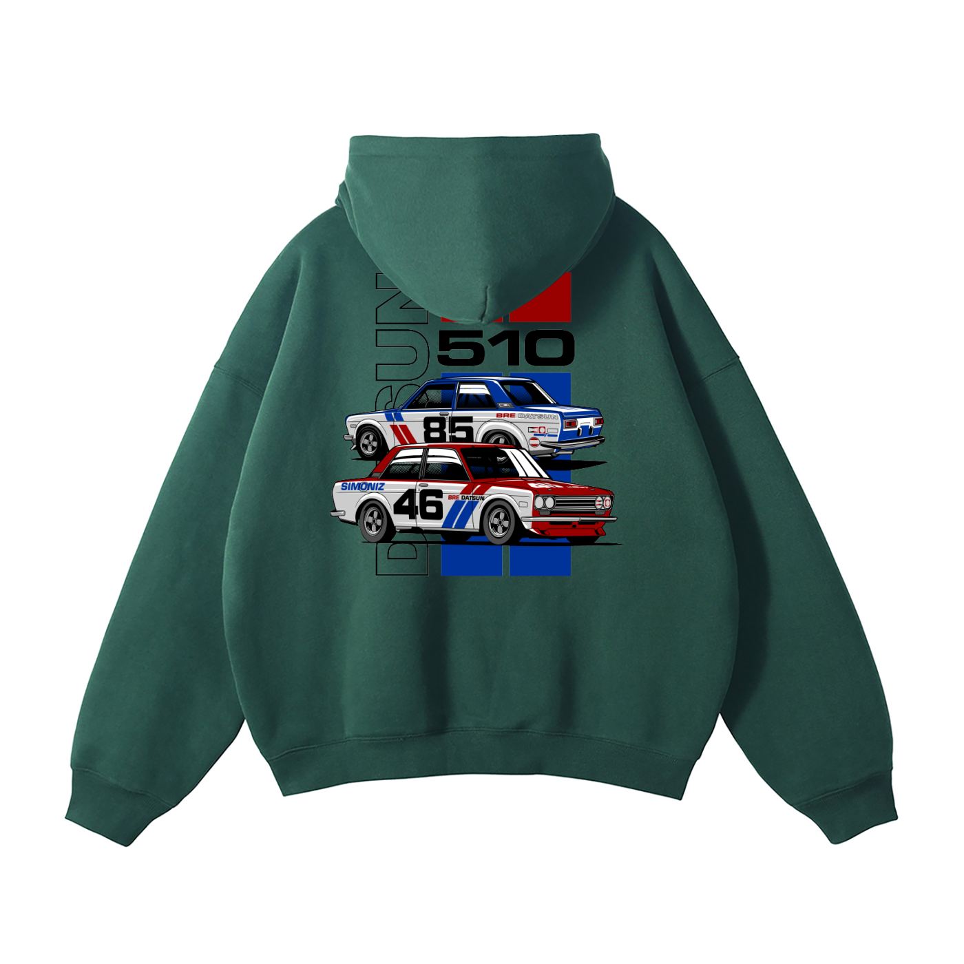 Datsun 510 Racing Hoodie | Men’s Streetwear Cotton-Blend Sweatshirt