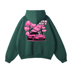 Mazda Miata MX-5 Hoodie | Cherry Blossom JDM Car Enthusiast Streetwear | Automotive Gift Sweatshirt