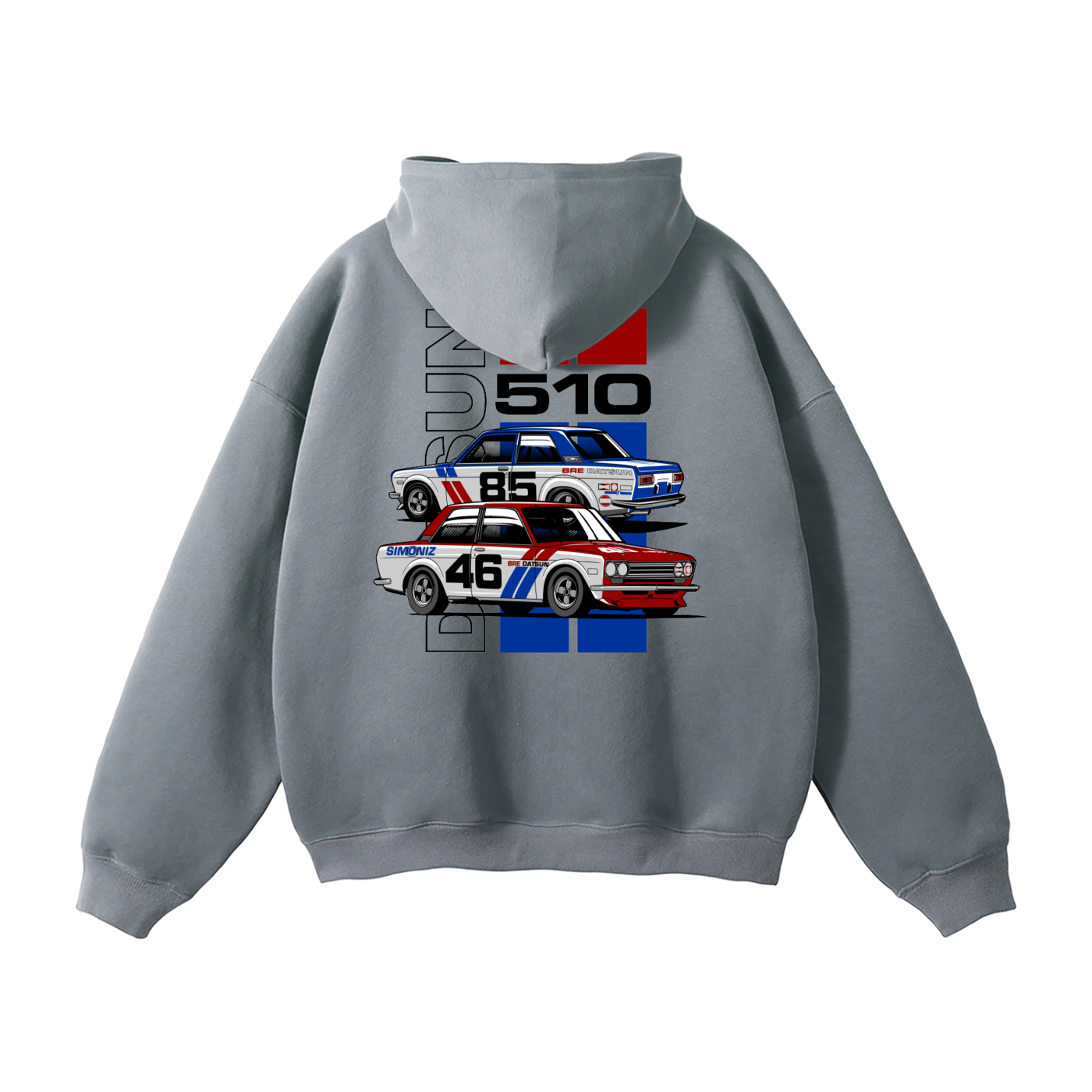 Datsun 510 Racing Hoodie | Men’s Streetwear Cotton-Blend Sweatshirt