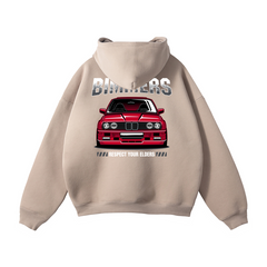 BMW “Respect Your Elders” Hoodie | Bimmers Car Enthusiast Streetwear | Chrome and Cotton Automotive Sweatshirt