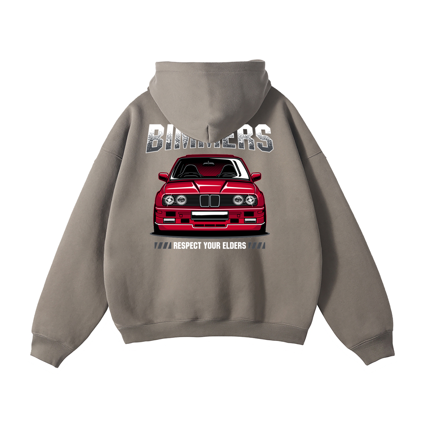 BMW “Respect Your Elders” Hoodie | Bimmers Car Enthusiast Streetwear | Chrome and Cotton Automotive Sweatshirt
