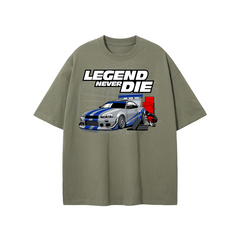 Nissan Skyline R34 Legend Never Die Oversized T-Shirt