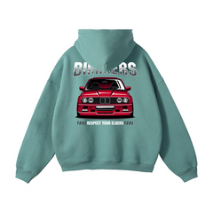 BMW “Respect Your Elders” Hoodie | Bimmers Car Enthusiast Streetwear | Chrome and Cotton Automotive Sweatshirt
