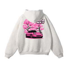 Mazda Miata MX-5 Hoodie | Cherry Blossom JDM Car Enthusiast Streetwear | Automotive Gift Sweatshirt