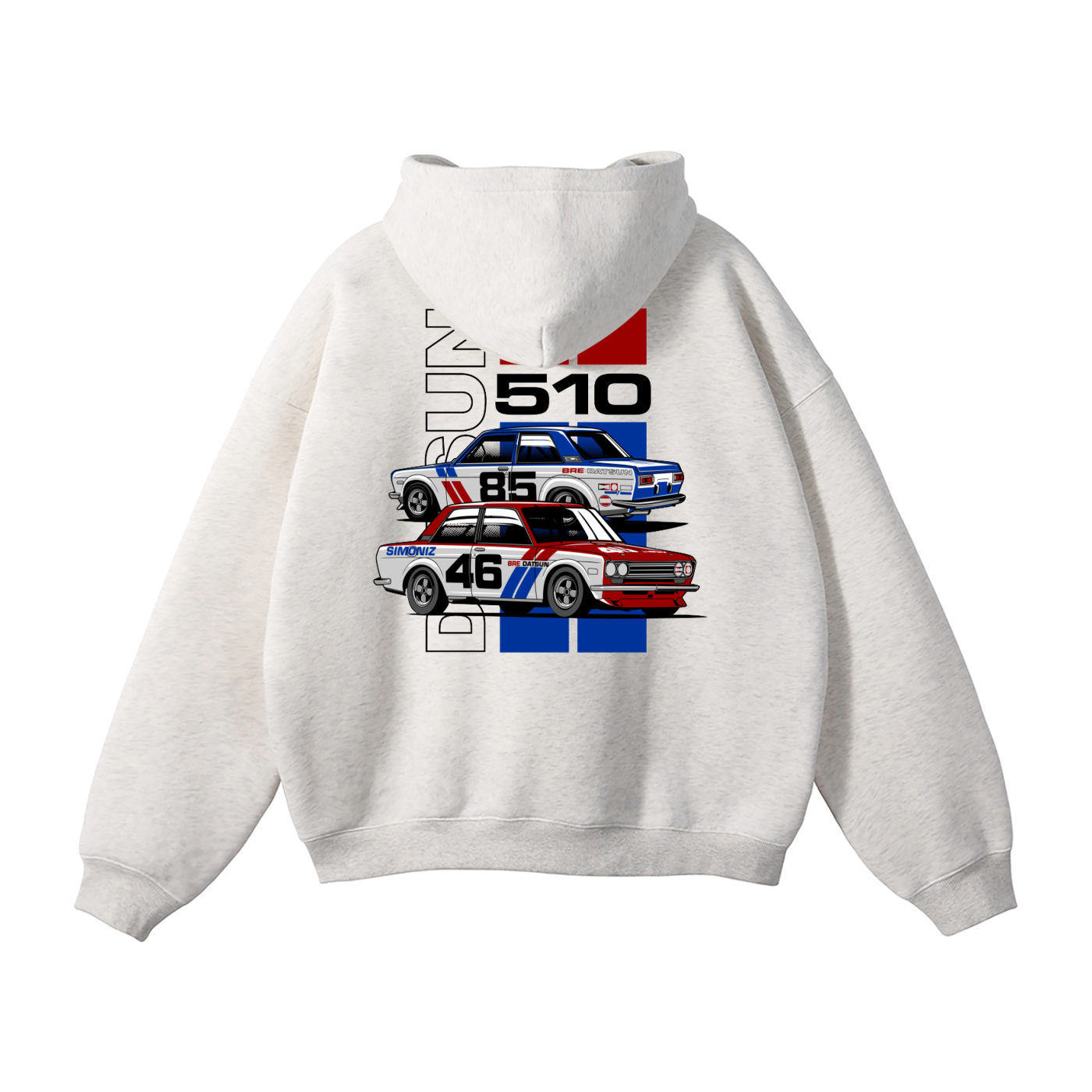 Datsun 510 Racing Hoodie | Men’s Streetwear Cotton-Blend Sweatshirt