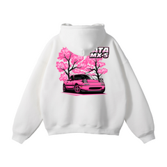 Mazda Miata MX-5 Hoodie | Cherry Blossom JDM Car Enthusiast Streetwear | Automotive Gift Sweatshirt
