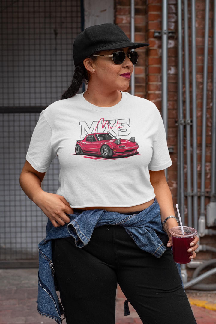 Mazda Miata MX-5 Women’s Crop Top | JDM Car Girl Streetwear Shirt | Automotive Enthusiast Gift