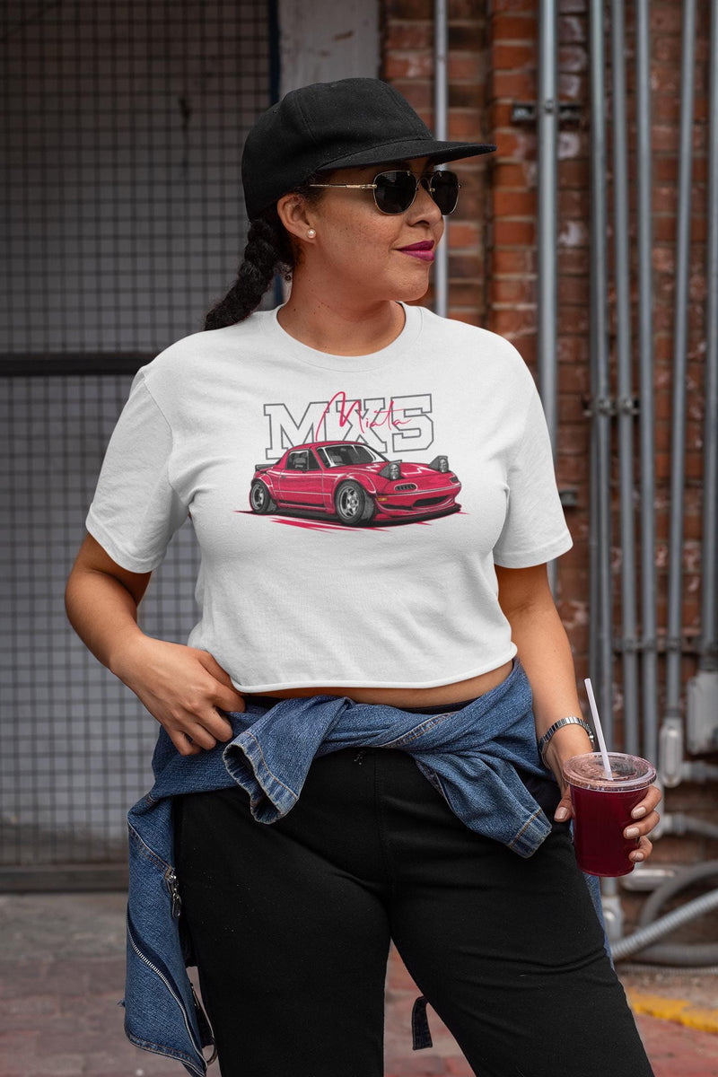 Mazda Miata MX-5 Women’s Crop Top | JDM Car Girl Streetwear Shirt | Automotive Enthusiast Gift