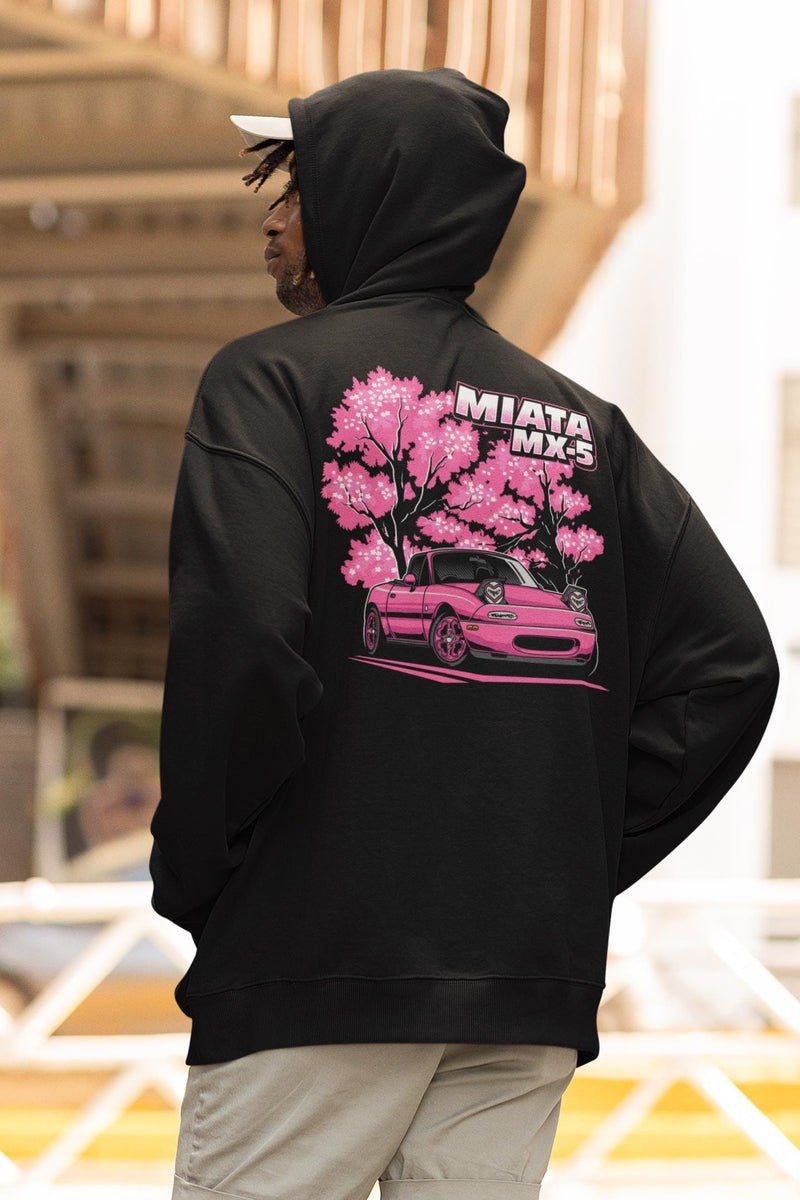 Mazda Miata MX-5 Hoodie | Cherry Blossom JDM Car Enthusiast Streetwear | Automotive Gift Sweatshirt